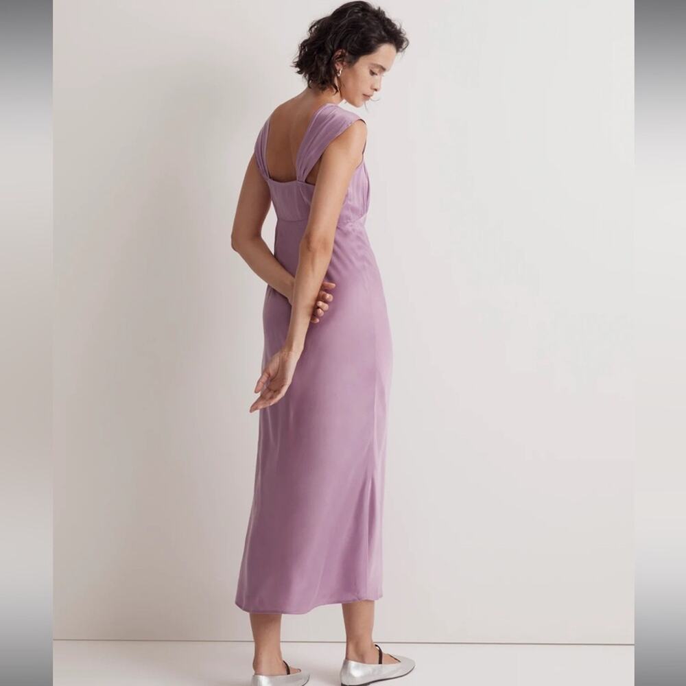 MADEWELL Square Neck Midi Dress Lilac 6 NWT* - Picture 2 of 8
